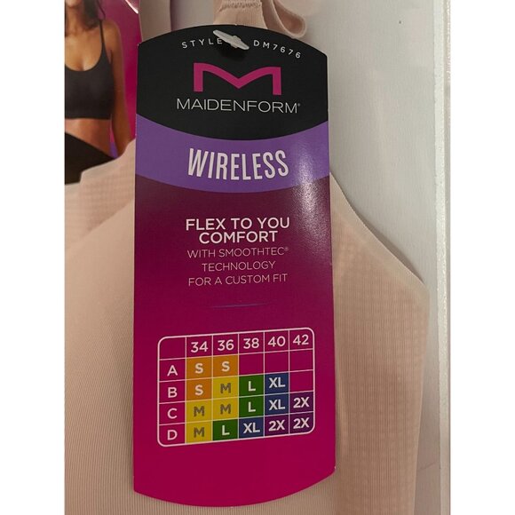 Maidenform Wireless Pure Comfort Pullover Bra With SmoothTec Technology Sz S - Picture 10 of 10